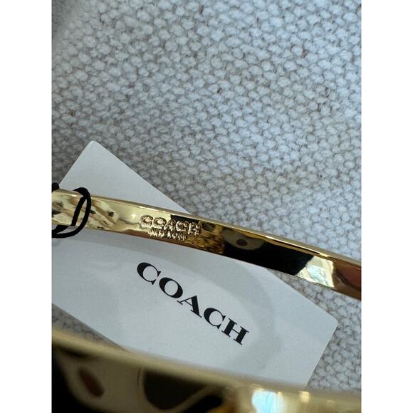 NWT Coach Quilted Padlock Bangle Bracelet $125 - Picture 5 of 5